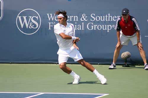 Picture of Roger Federer at the 2007 Cincinnati Masters Tournament